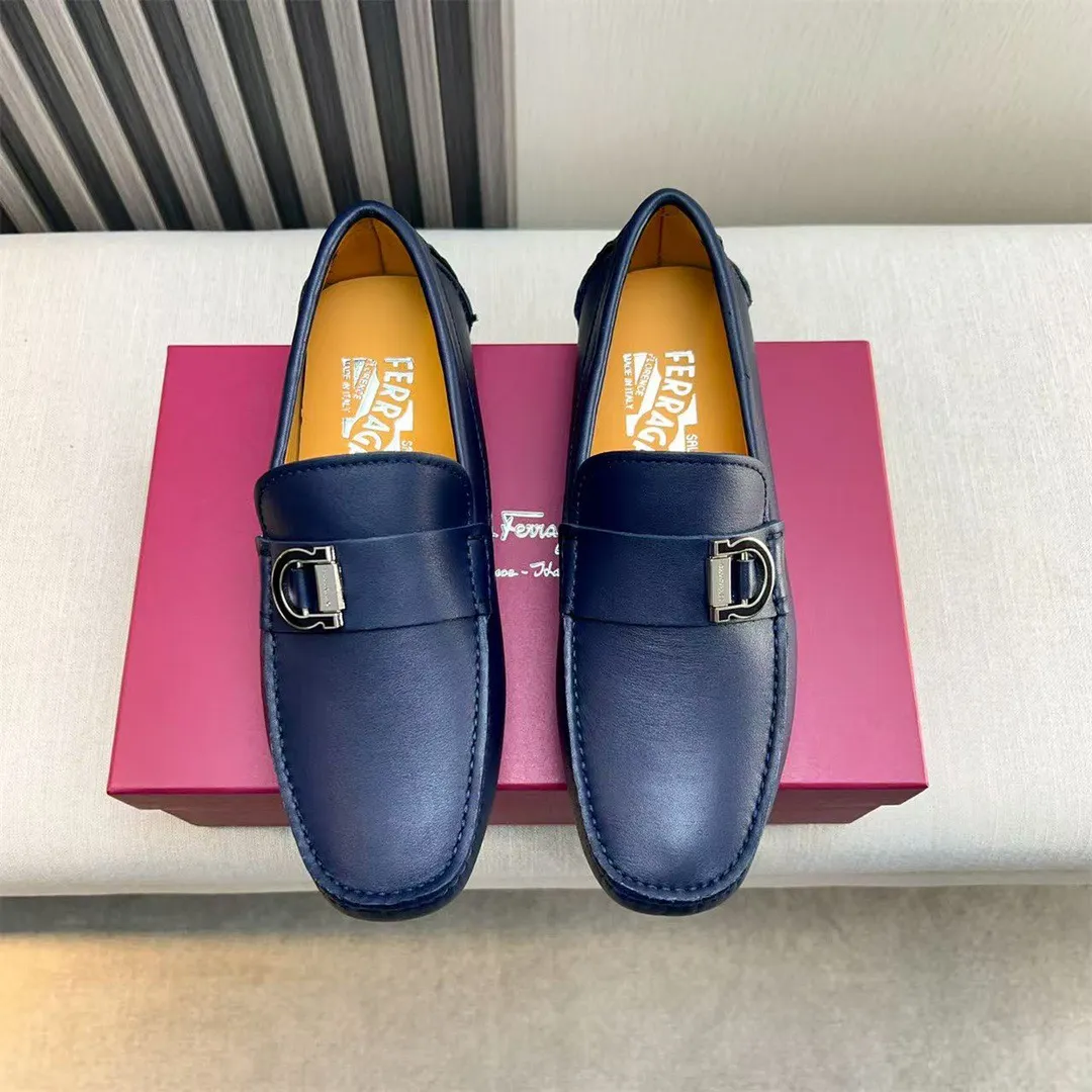 Men's shoes 💰560 Ferragamo new high-end quality 🔥 black cowhide ➕ cowhide lining size 38-45